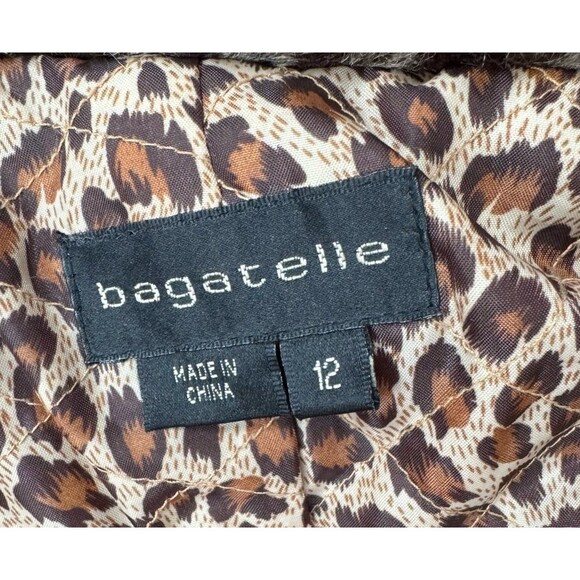 VTG 70s Suede Shearling Faux Fur Coat Jeweled Trim Zebra Penny Lane Afghan 12 L - Picture 9 of 11